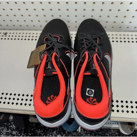 Nike Victory Pro 3 Mens Leather Golf Shoes Spikes Size 8.5 Black Red White